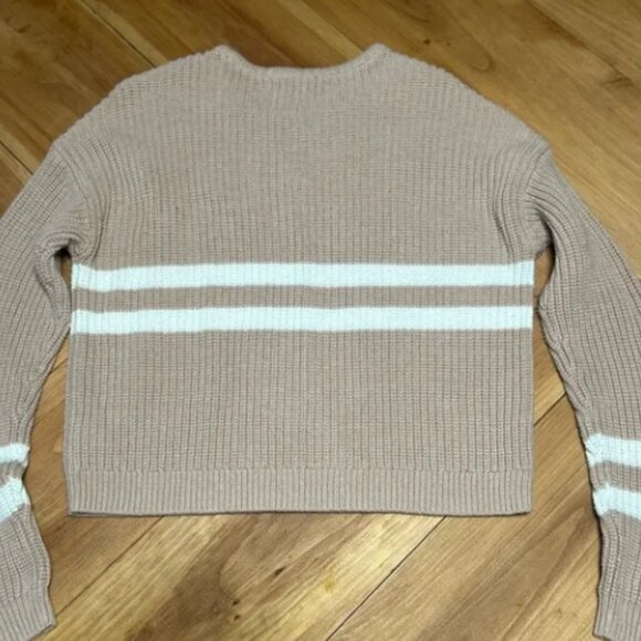 PacSun Tan Sweater with White Stripes size Small - Picture 1 of 3